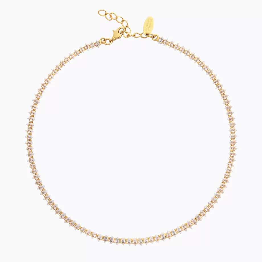 Caroline Svedbom Crystal Navette Necklace/Crystal> Halsband