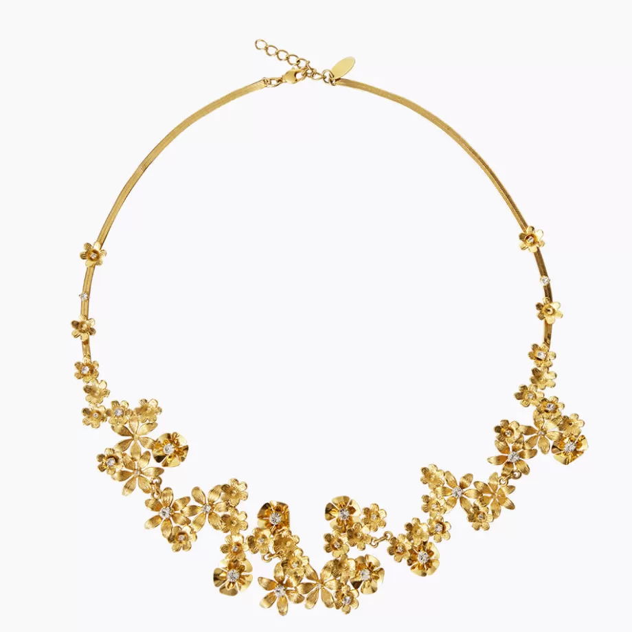 Caroline Svedbom Laurel Necklace/Crystal> Halsband