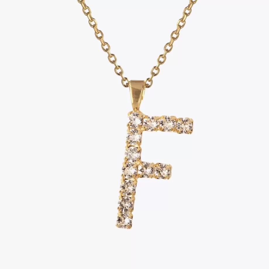 Caroline Svedbom Letter Necklace F/Crystal> Halsband