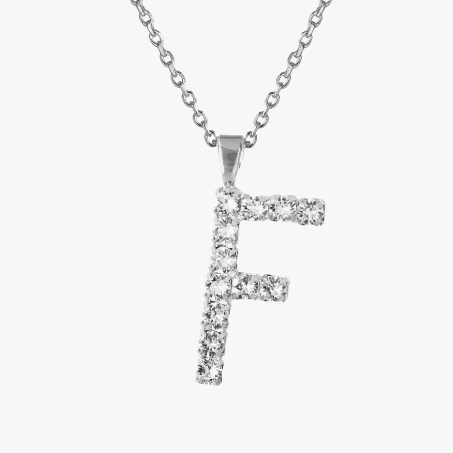 Caroline Svedbom Letter Necklace F/Crystal> Halsband