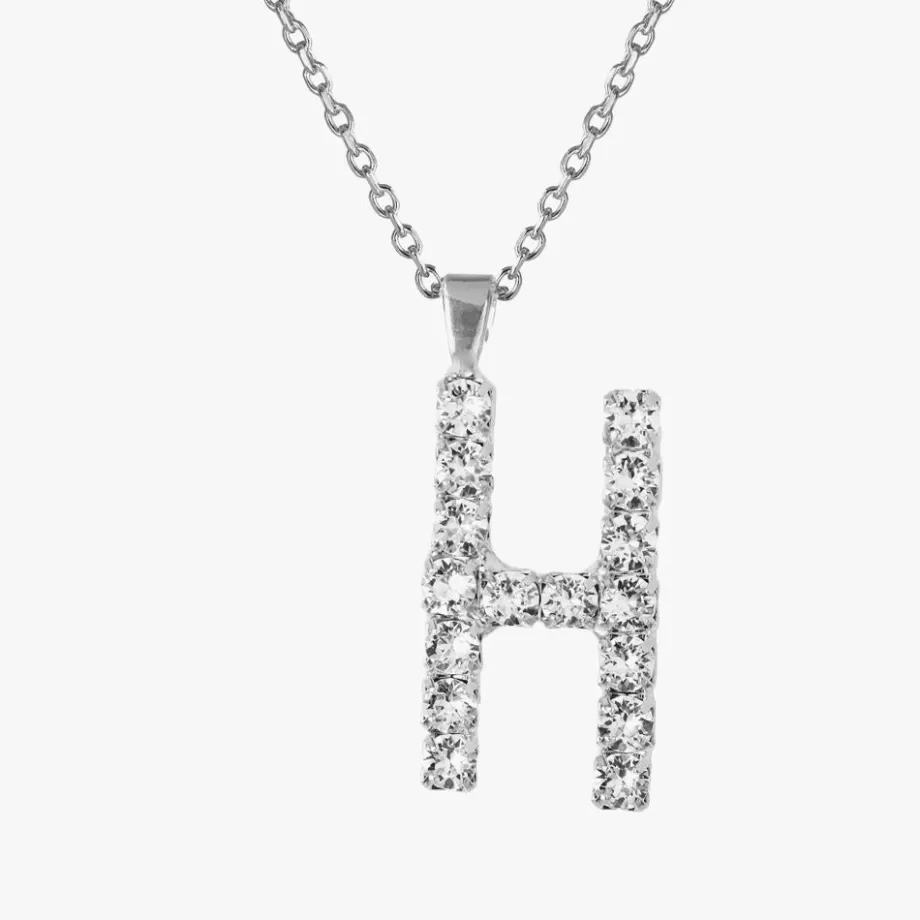 Caroline Svedbom Letter Necklace H/Crystal> Halsband