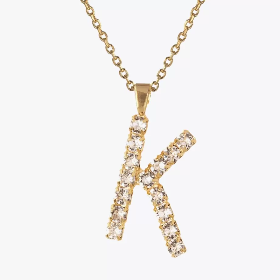 Caroline Svedbom Letter Necklace K/Crystal> Halsband