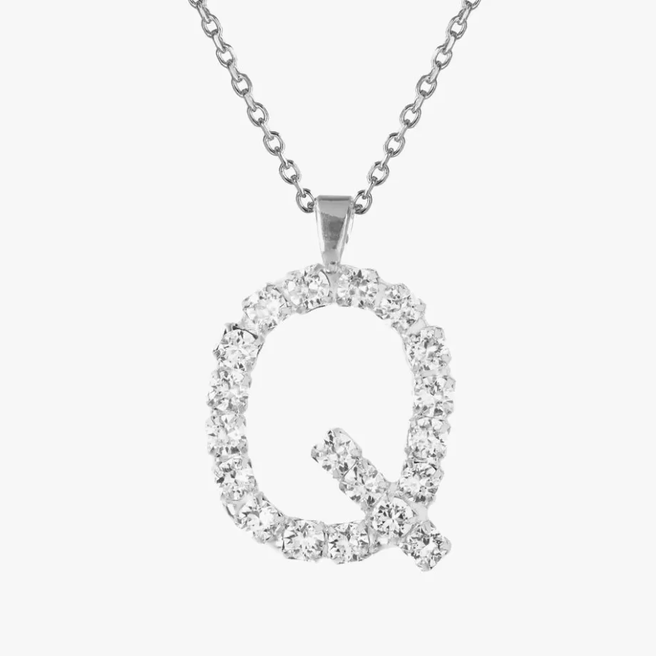 Caroline Svedbom Letter Necklace Q/Crystal> Halsband