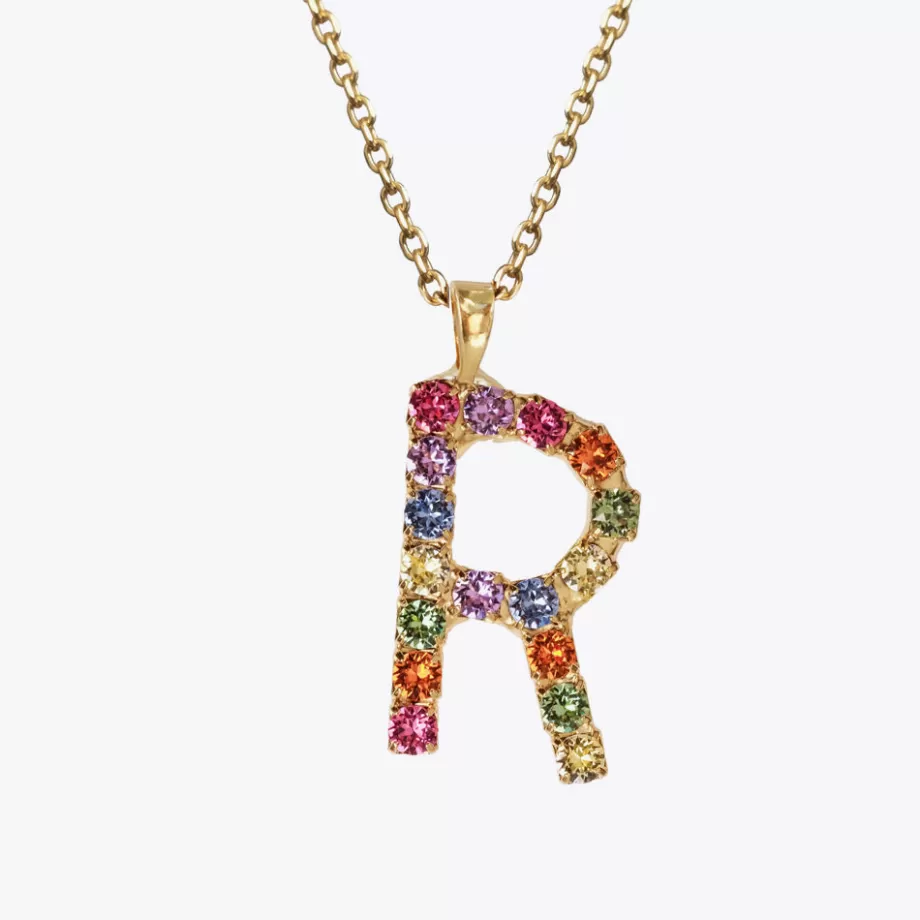 Caroline Svedbom Letter Necklace R/Rainbow Combo> Halsband