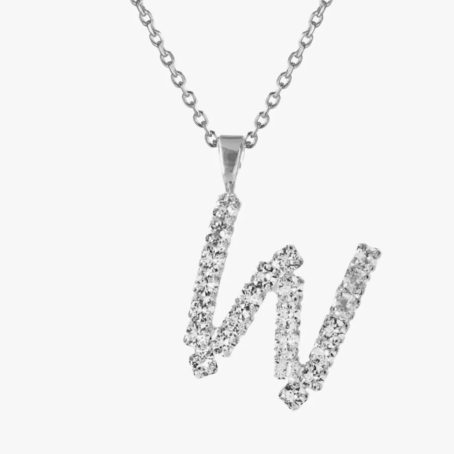 Caroline Svedbom Letter Necklace W/Crystal> Halsband