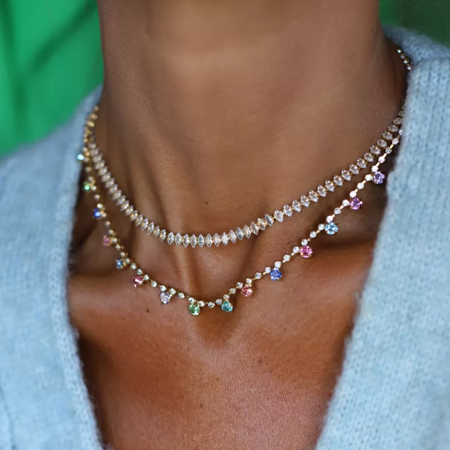 Caroline Svedbom Lily Necklace/Rainbow Combo> Halsband