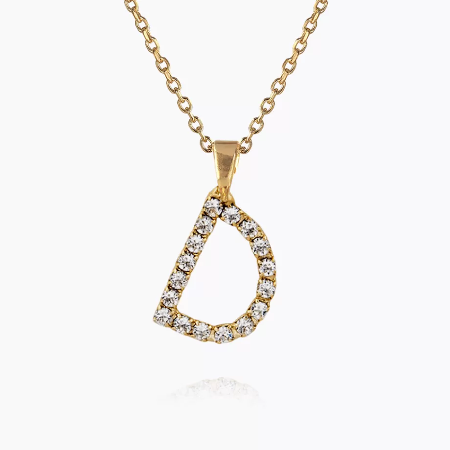 Caroline Svedbom Mini Letter Necklace D/Crystal> Halsband