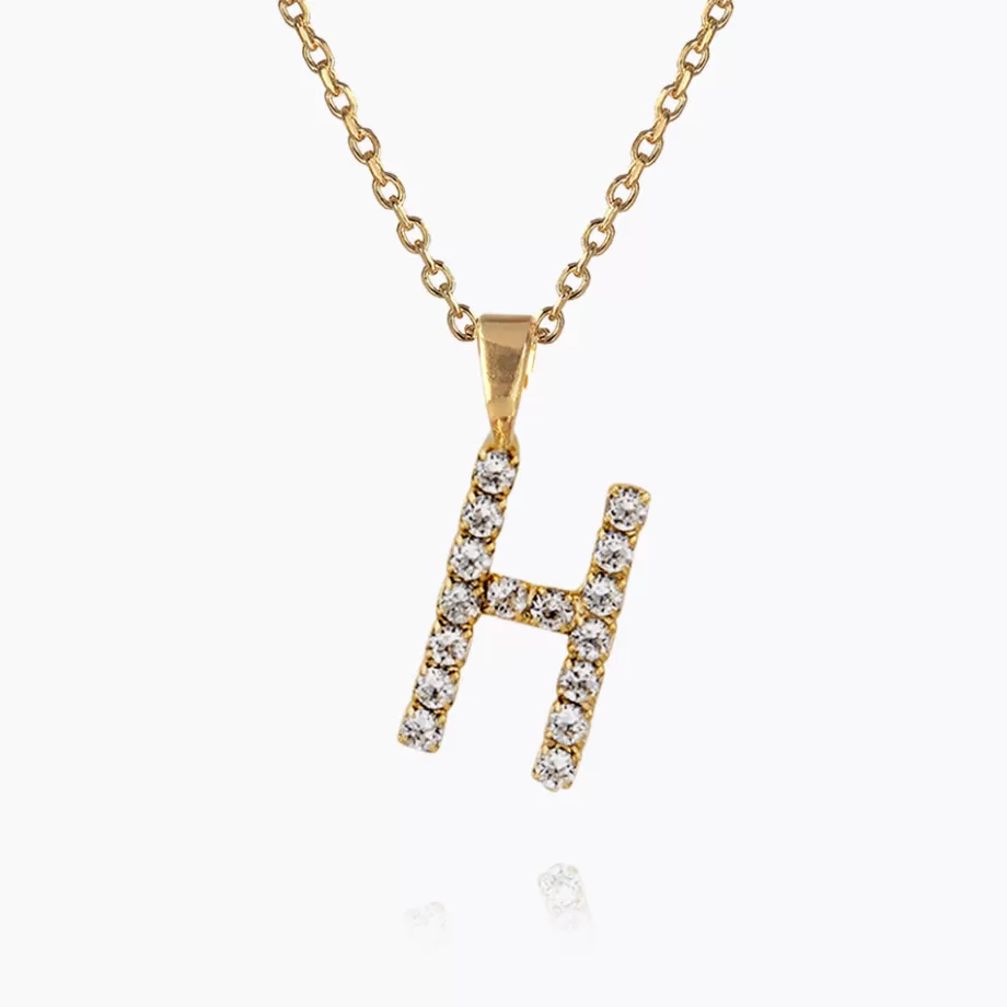 Caroline Svedbom Mini Letter Necklace H/Crystal> Halsband