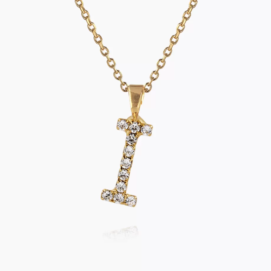 Caroline Svedbom Mini Letter Necklace I/Crystal> Halsband