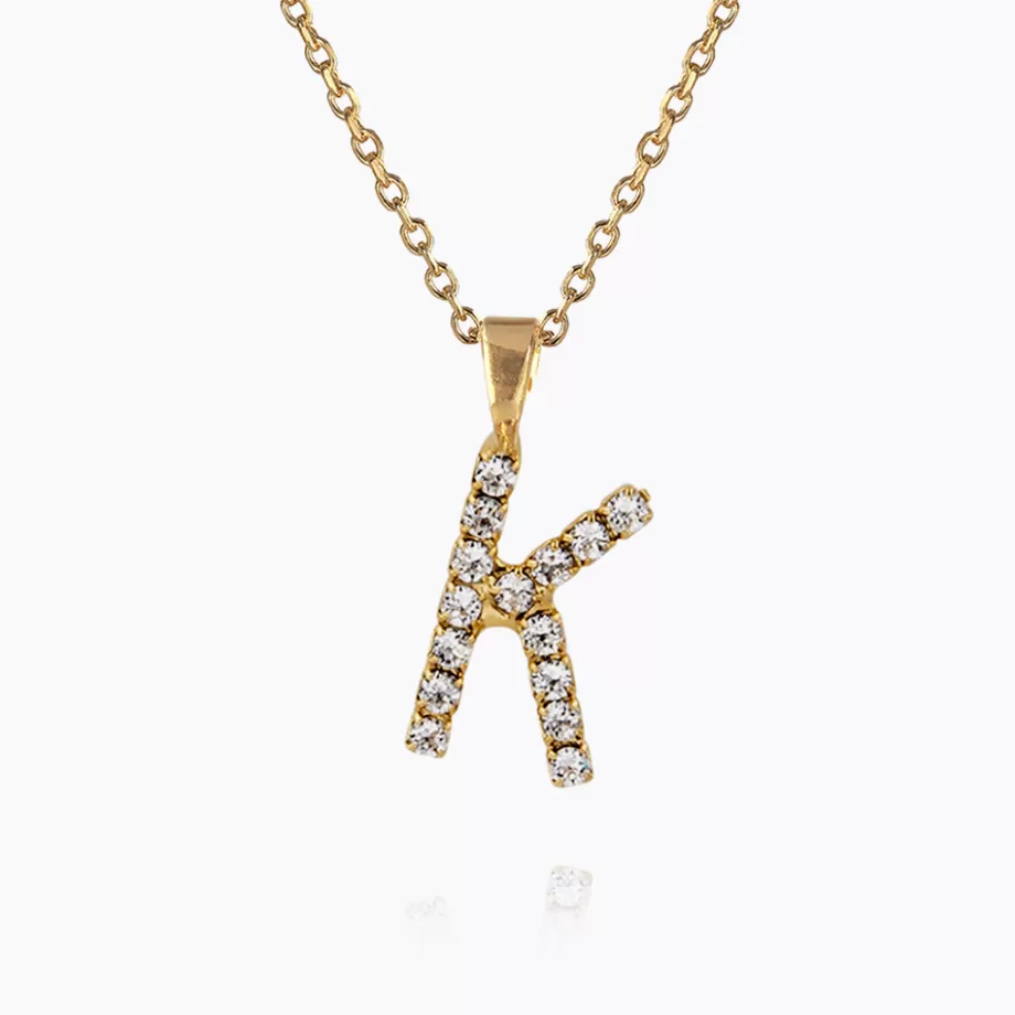 Caroline Svedbom Mini Letter Necklace K/Crystal> Halsband