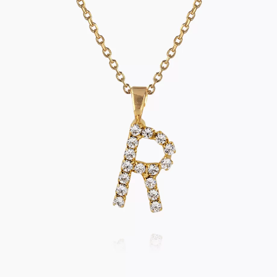 Caroline Svedbom Mini Letter Necklace R/Crystal> Halsband