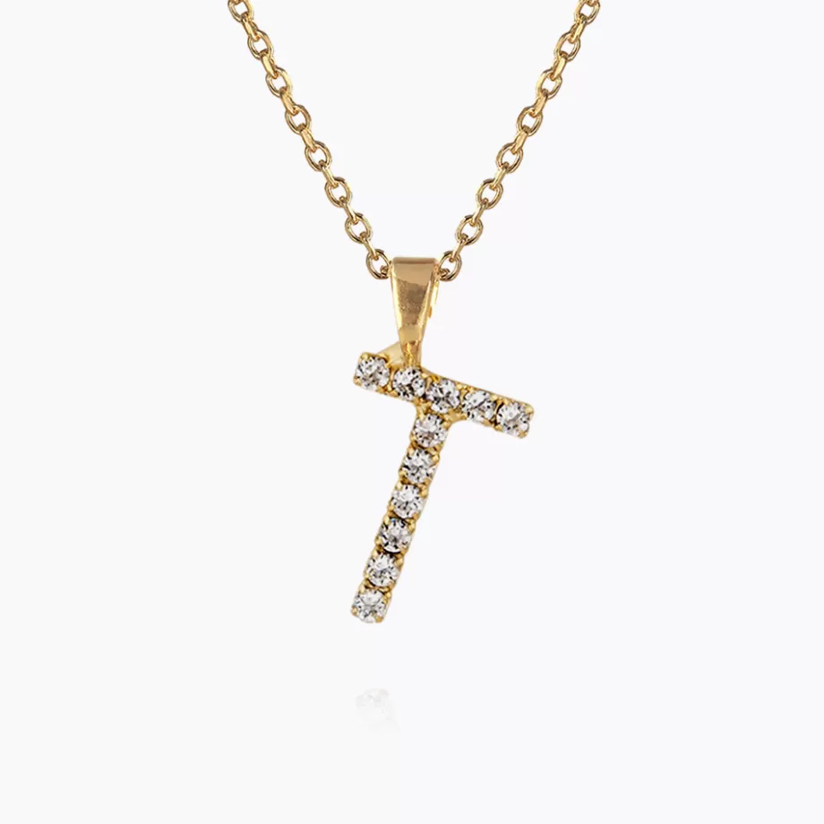 Caroline Svedbom Mini Letter Necklace T/Crystal> Halsband