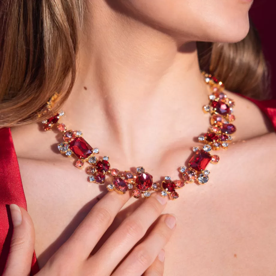 Caroline Svedbom Noora Necklace/Mulberry Red Combo> Halsband