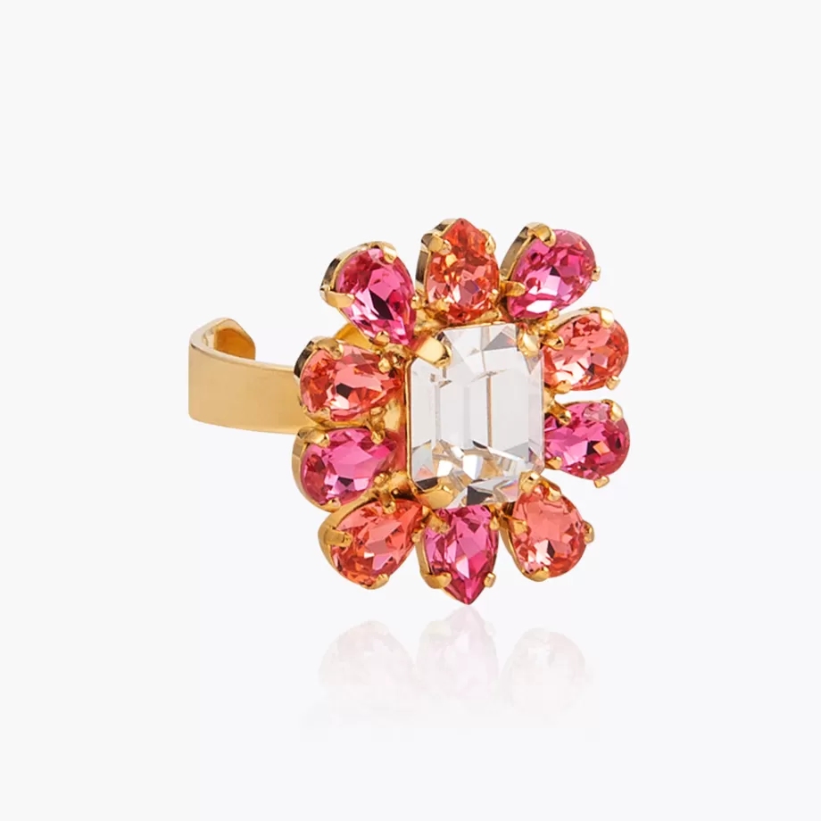 Caroline Svedbom Peony Ring/Coral Combo> Ringar