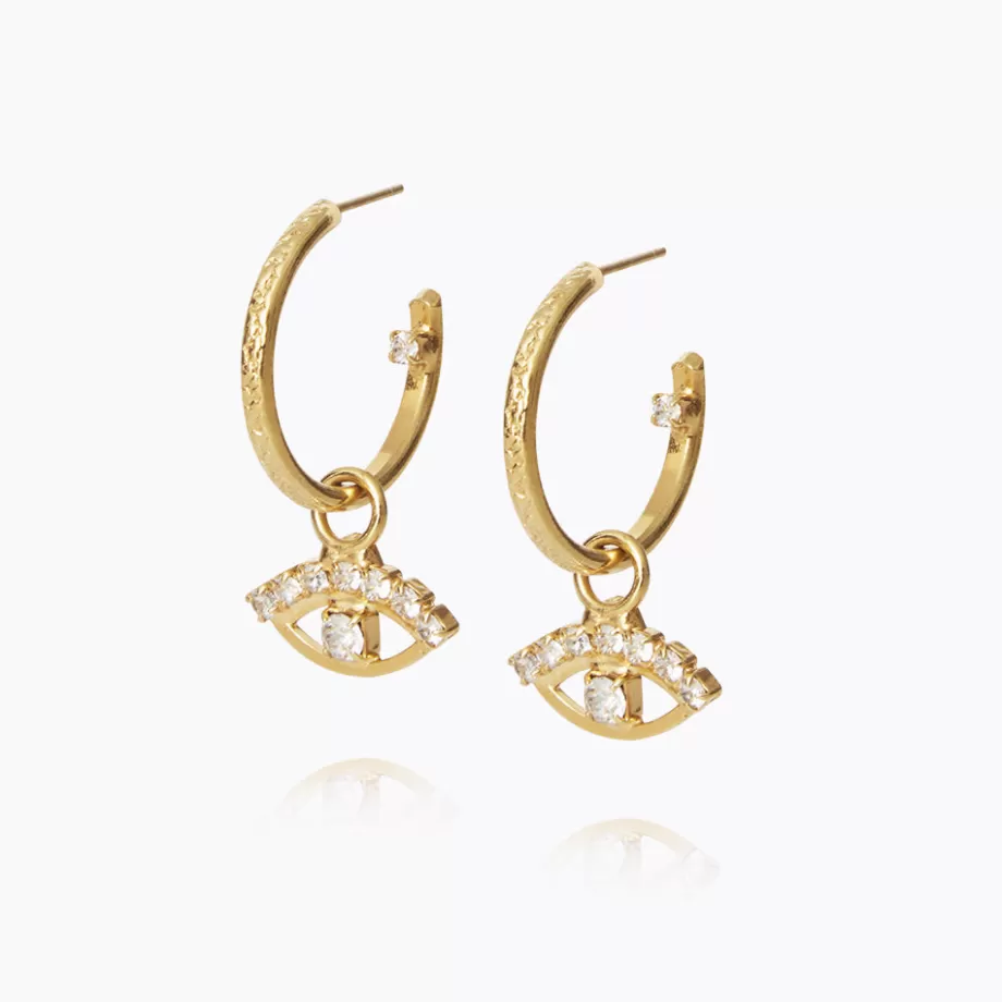 Caroline Svedbom Petite Greek Eye Loop Earrings/Crystal> Örhängen