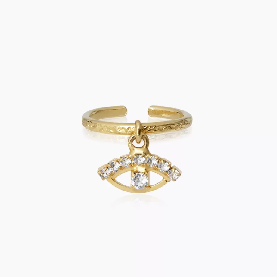 Caroline Svedbom Petite Greek Eye Ring/Crystal> Ringar