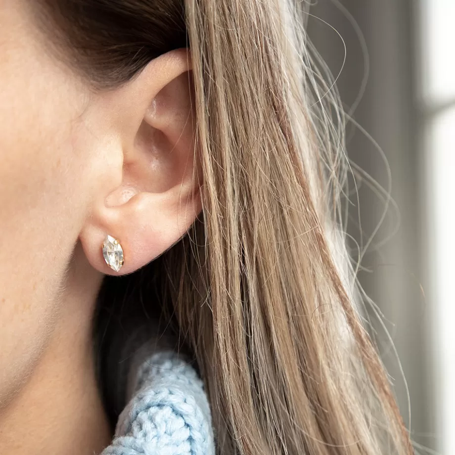 Caroline Svedbom Petite Navette Earrings/Crystal> Örhängen