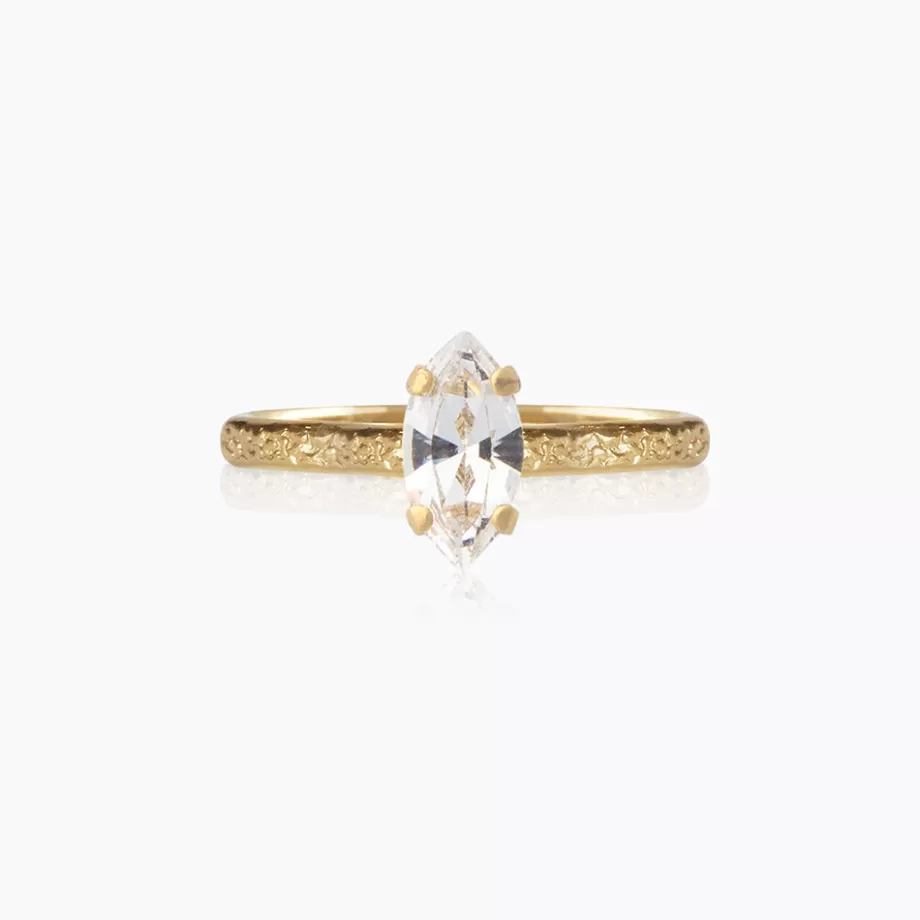 Caroline Svedbom Petite Navette Ring/Crystal> Ringar